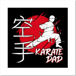 Karate Dad Martial Arts Japanese Sun Font Sensei Posters and Art